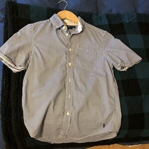 Ralph Lauren Kids Blue Checkered Button-Down Shirt
